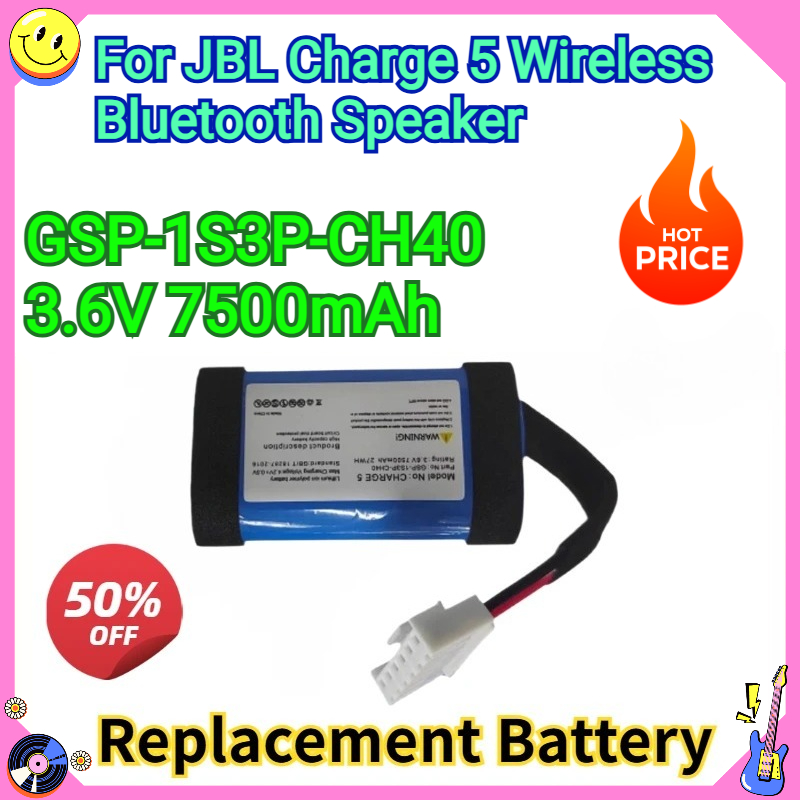 Jbl Speaker Charge 5 - بطارية بديلة جديدة 3.6 فولت 7500