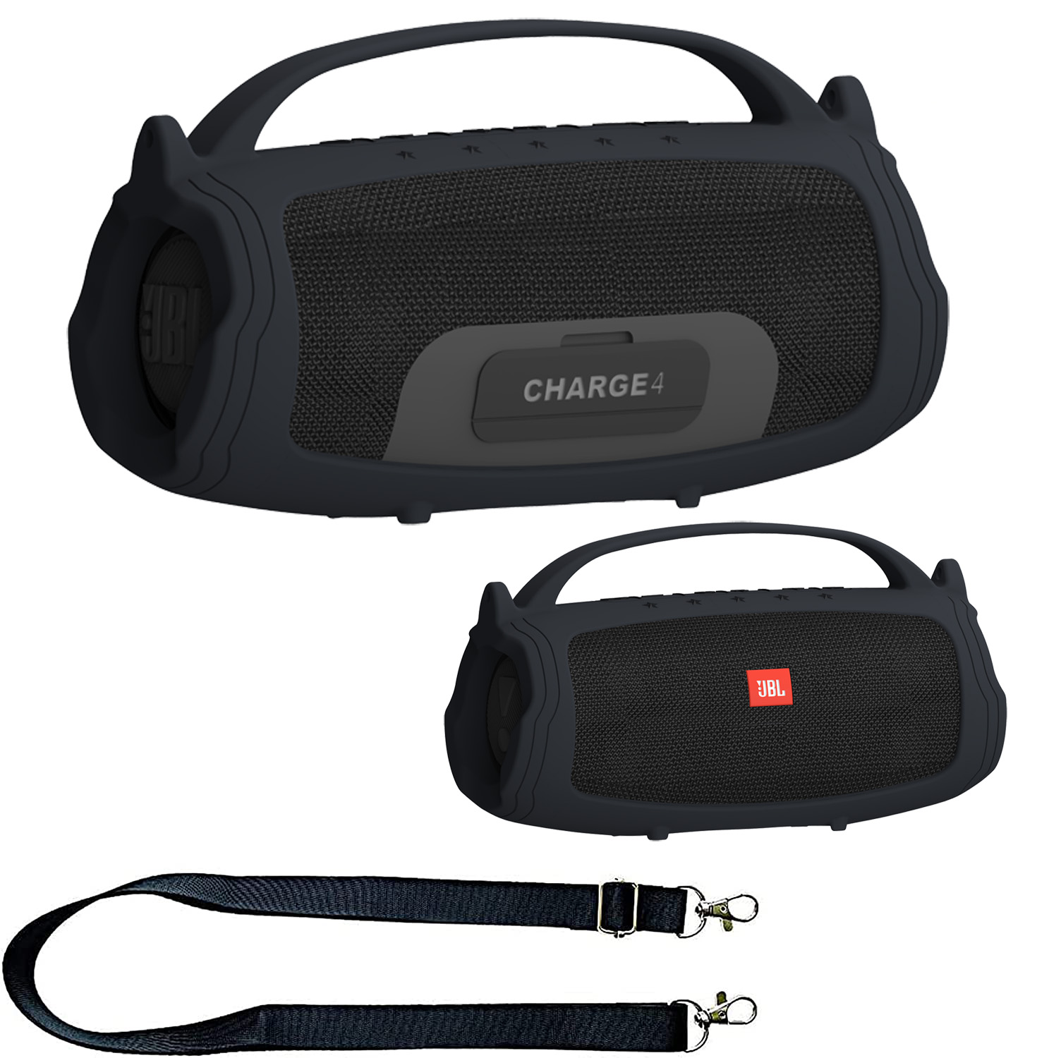 Jbl Speaker Charge 5 - مكبر صوت بلوتوث محمول بمقبض سيليكون