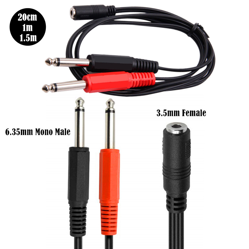 Cable Extension 3.5 - 6.35 مللي متر ذكر إلى 2