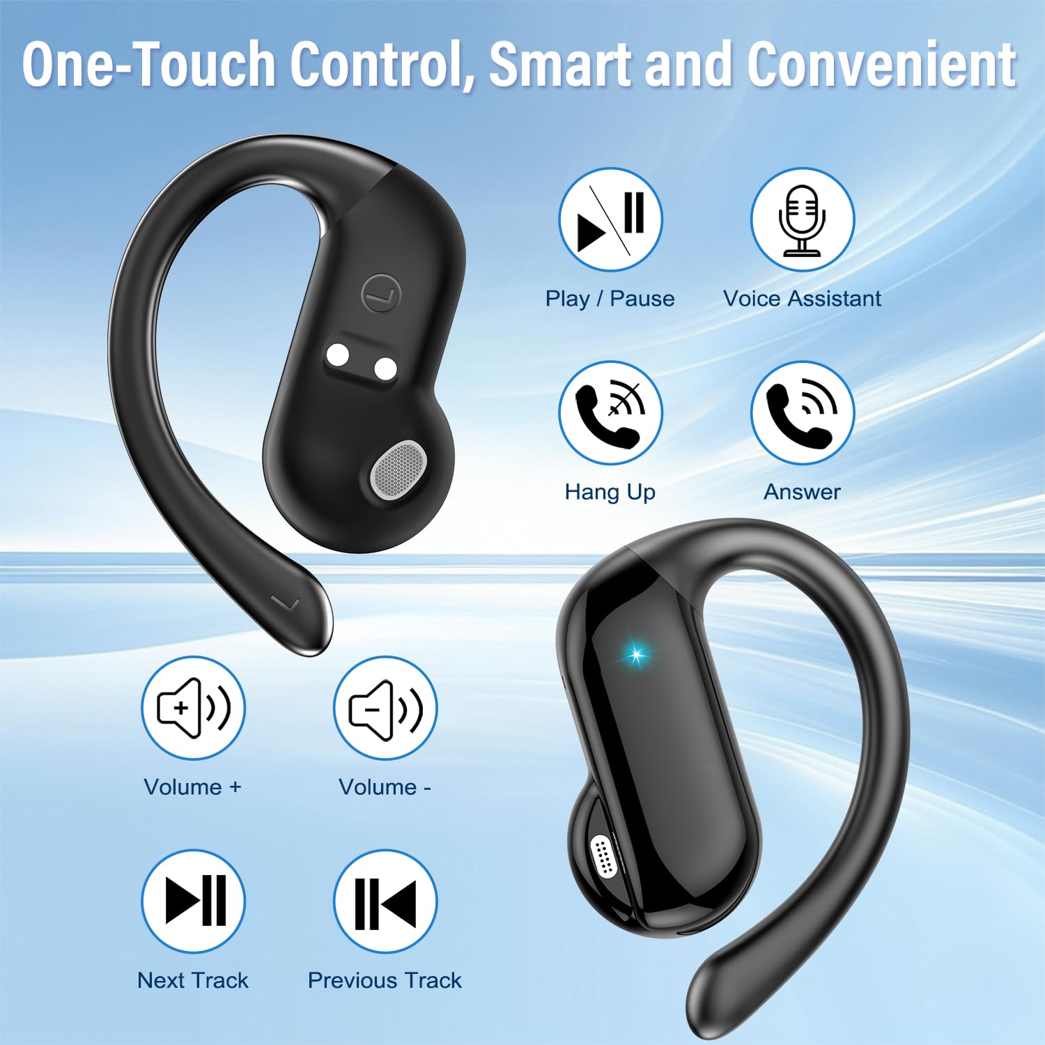 Sports Earphone Hook - سماعات أذن مفتوحة 2026 بتقنية بلوتوث