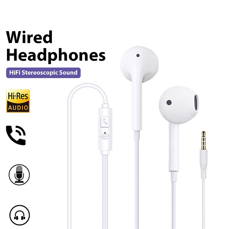 Wired Earphone Mic - 3.5 مللي متر السلكية سماعة في