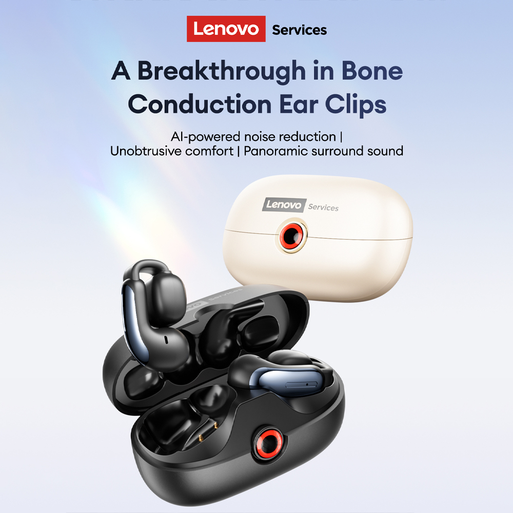 لينوفو LES-108 العظام التوصيل  - مراجعة Earbuds Charging Case وسعره