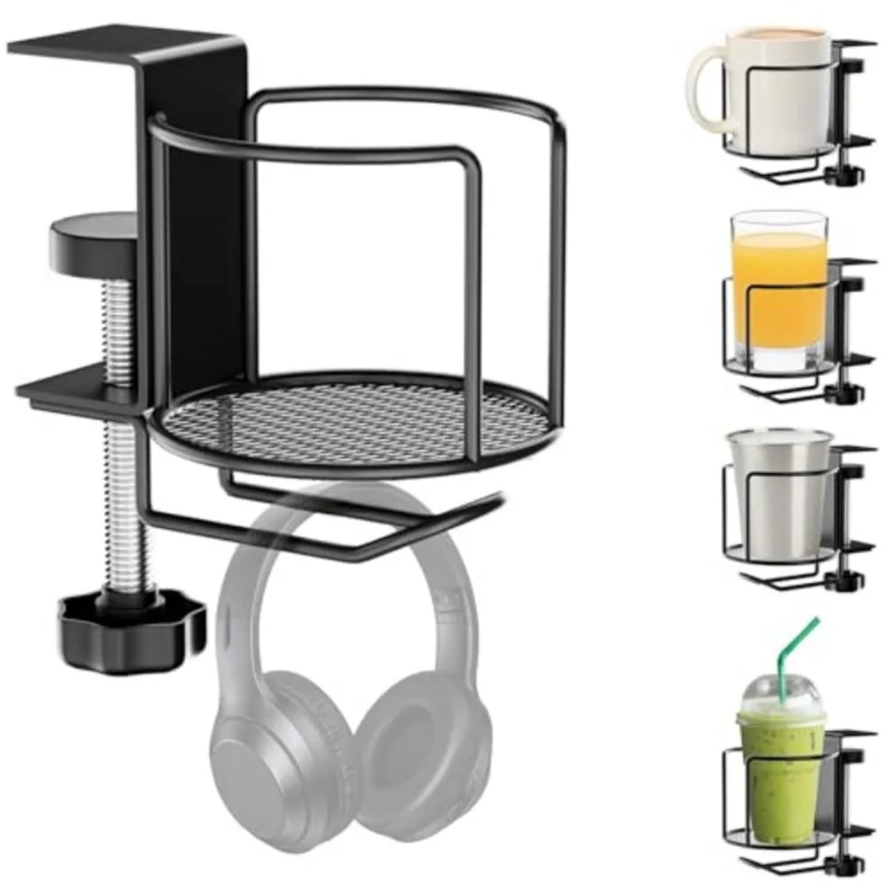 حامل أكواب قابل للتعديل 2 في 1 - مراجعة Headphone Stand Desk وسعره