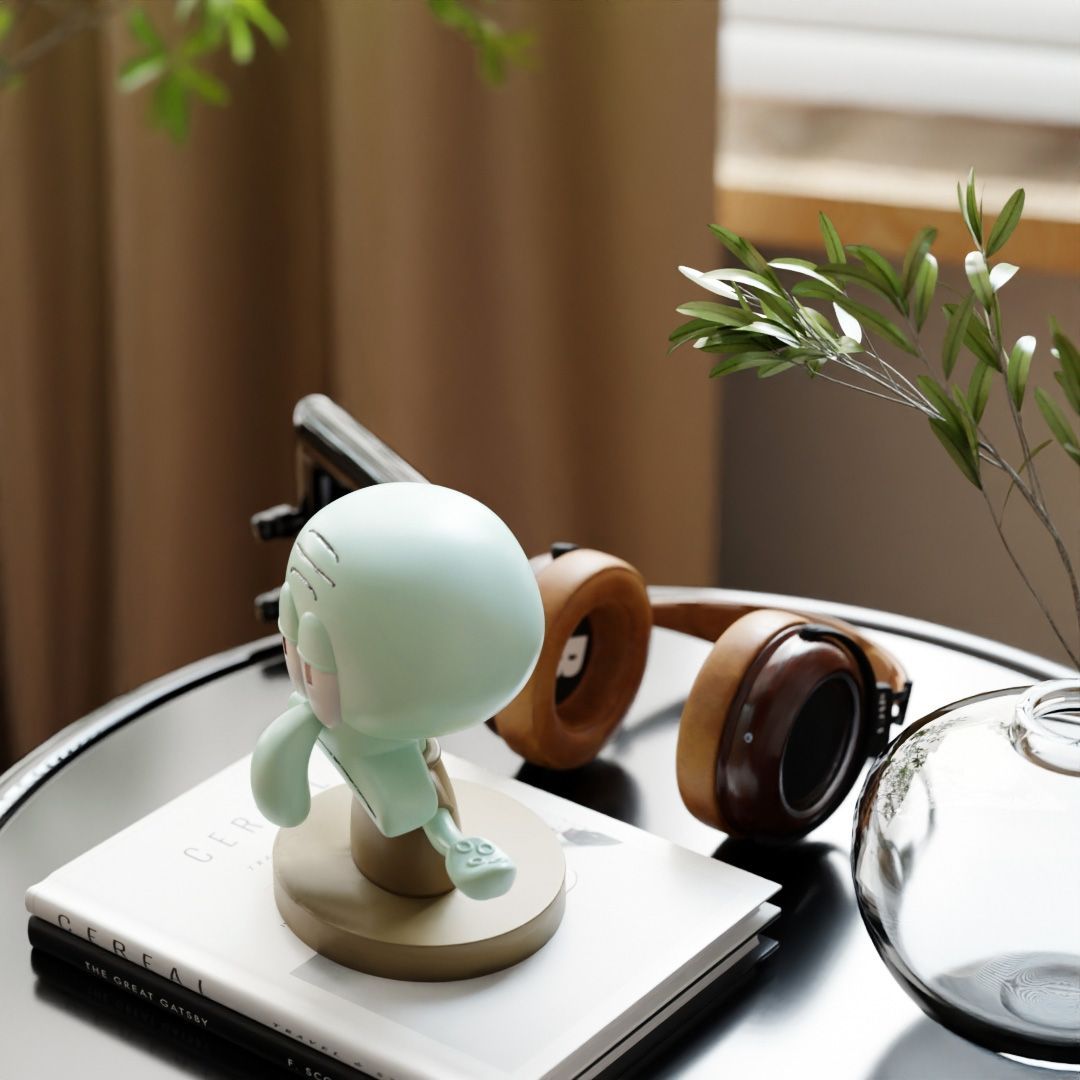سبونجبوبس سكوير بانتس Squidwar - مراجعة Headphone Stand Desk وسعره