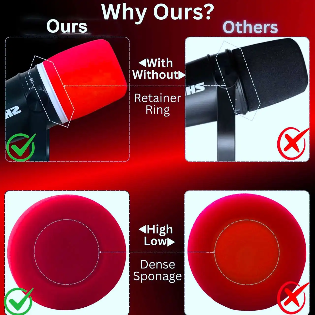 فلتر رغوي بديل لميكروفون شور M - مراجعة Shure Mic Mv7 وسعره