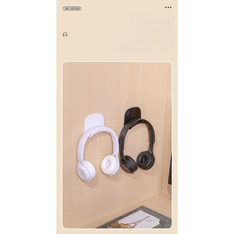 حامل سماعات رأس بلاستيكي لاصق  - مراجعة Headphone Stand Desk وسعره