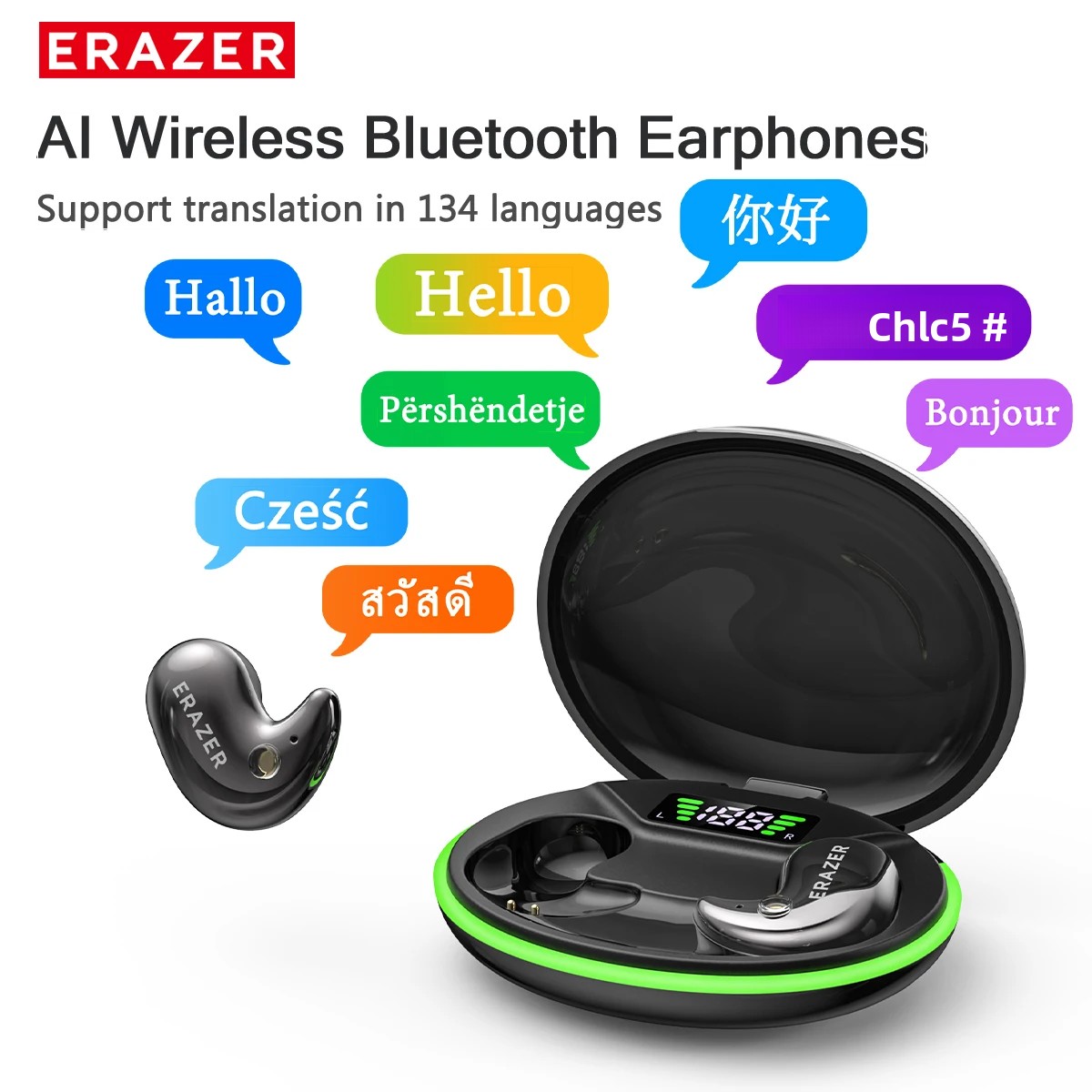 سماعات أذن بلوتوث EARZER XF58  - مراجعة Earbuds Charging Case وسعره
