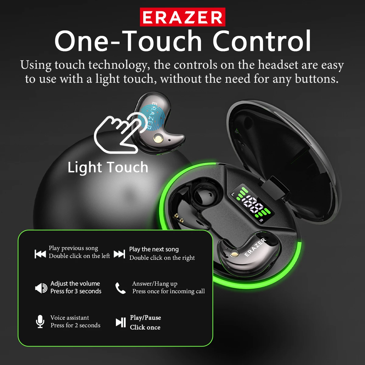 سماعات أذن بلوتوث EARZER XF58  - مراجعة Earbuds Charging Case وسعره