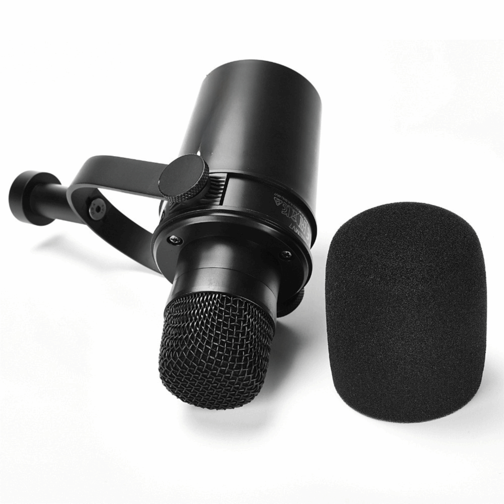 غطاء ميكروفون بديل من الإسفنج  - مراجعة Shure Mic Mv7 وسعره