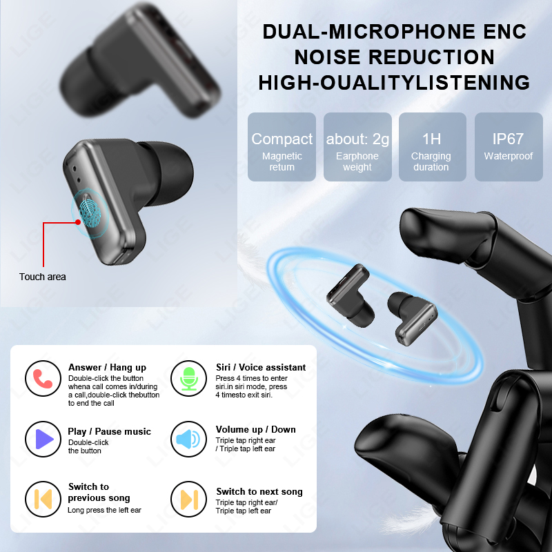 ساعة ذكية جديدة مزودة بسماعات  - مراجعة Wireless Earbuds Tws وسعره