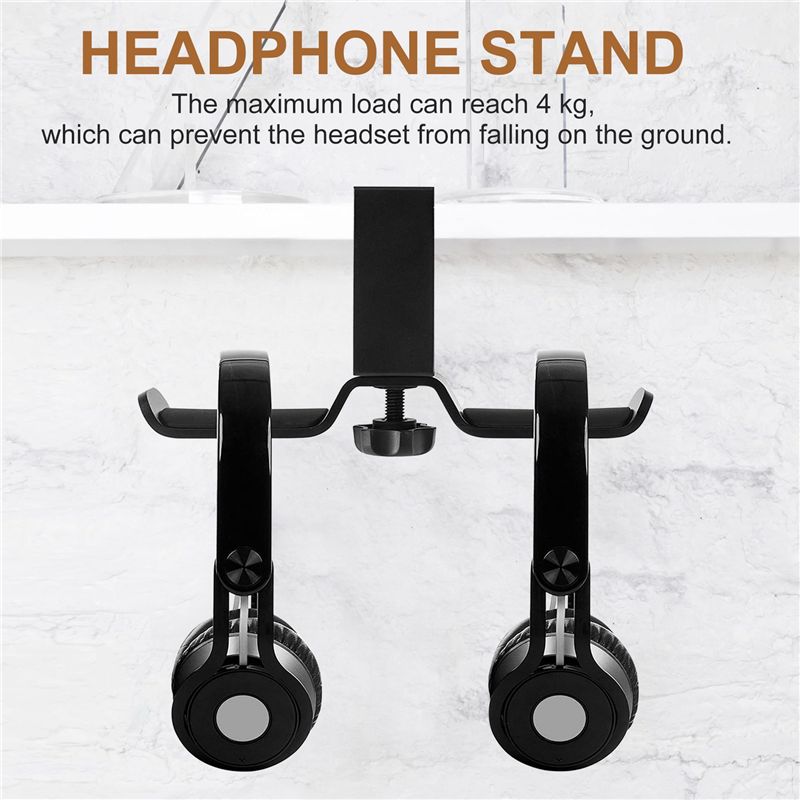 حامل سماعات رأس مزدوج يثبت تحت - مراجعة Headphone Stand Desk وسعره